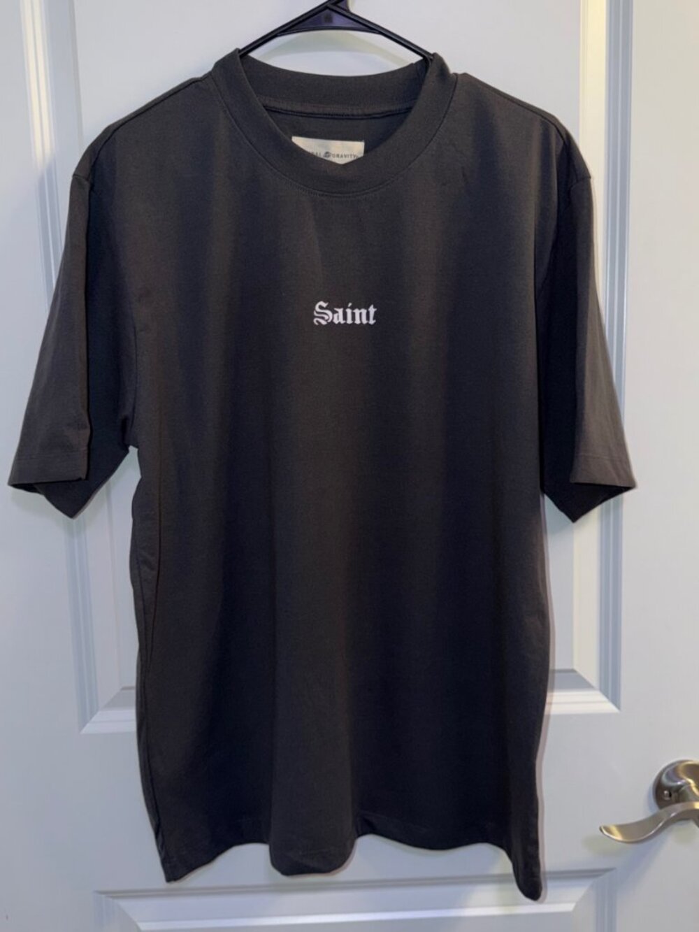 Original Gravity Saint Graphic T-Shirt Charcoal Gray Mens Large OG-SM5018-C930CC